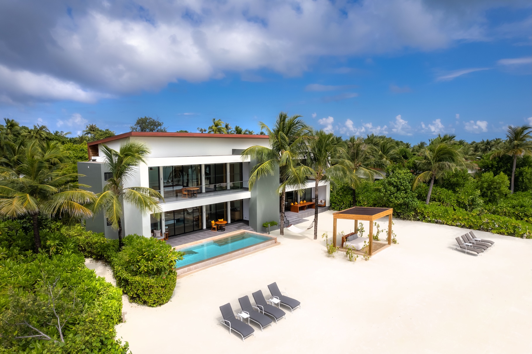 Two Bedroom Beach Residence with Private Pool Aerial View - Kuda Villingili